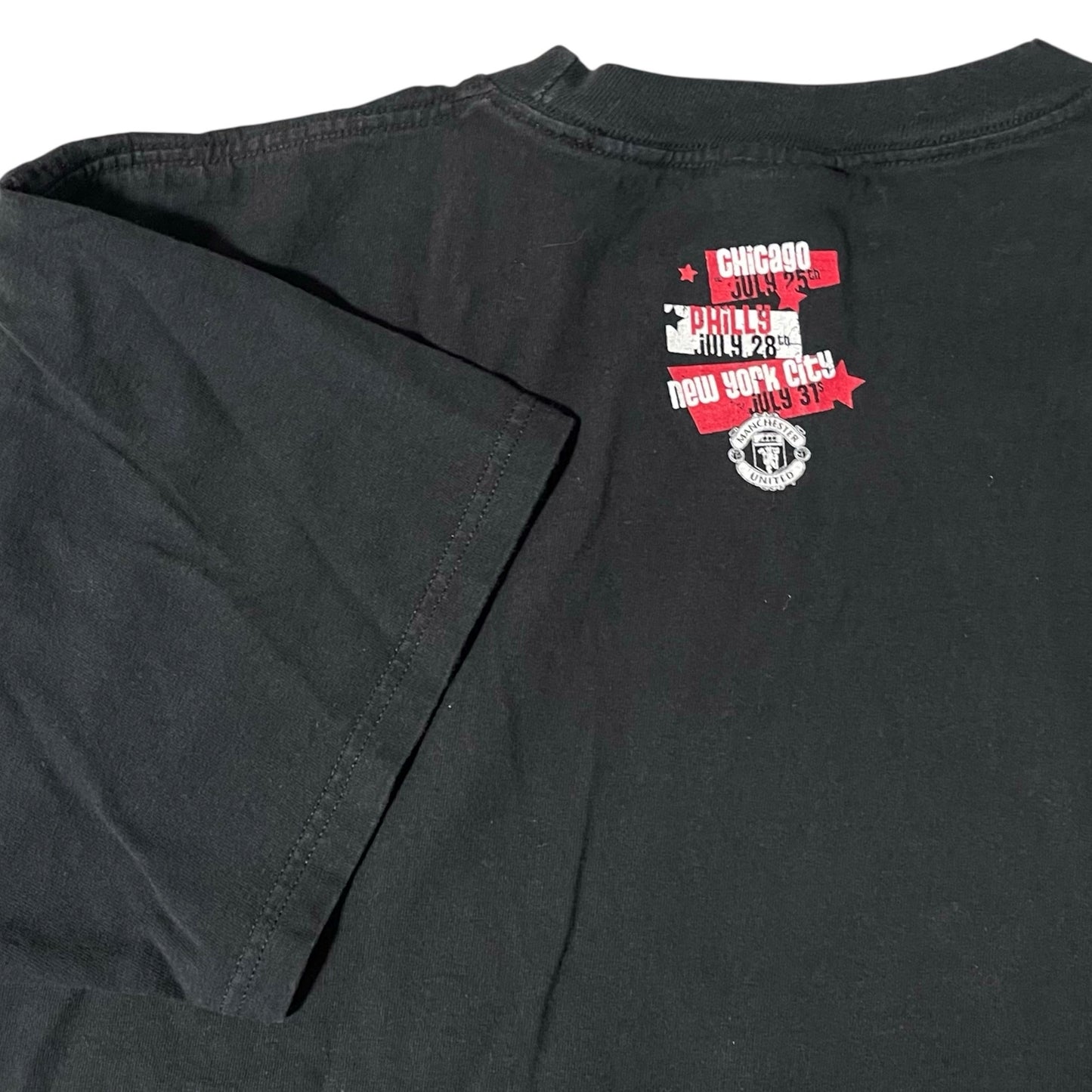 Team Nike Manchester United 2004 Chicago Philly NYC Tour T Shirt