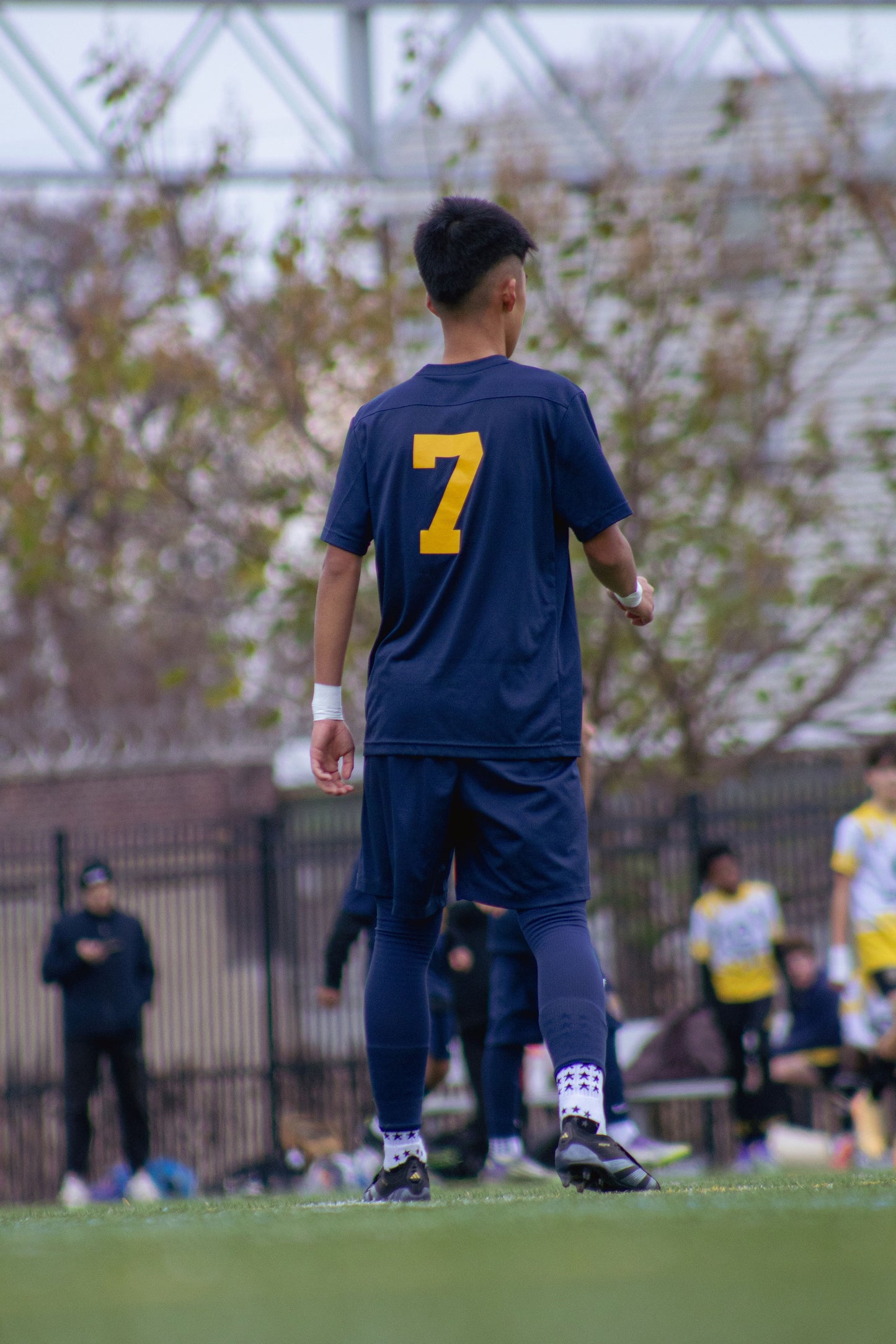 White STRDA STAR Grip Socks