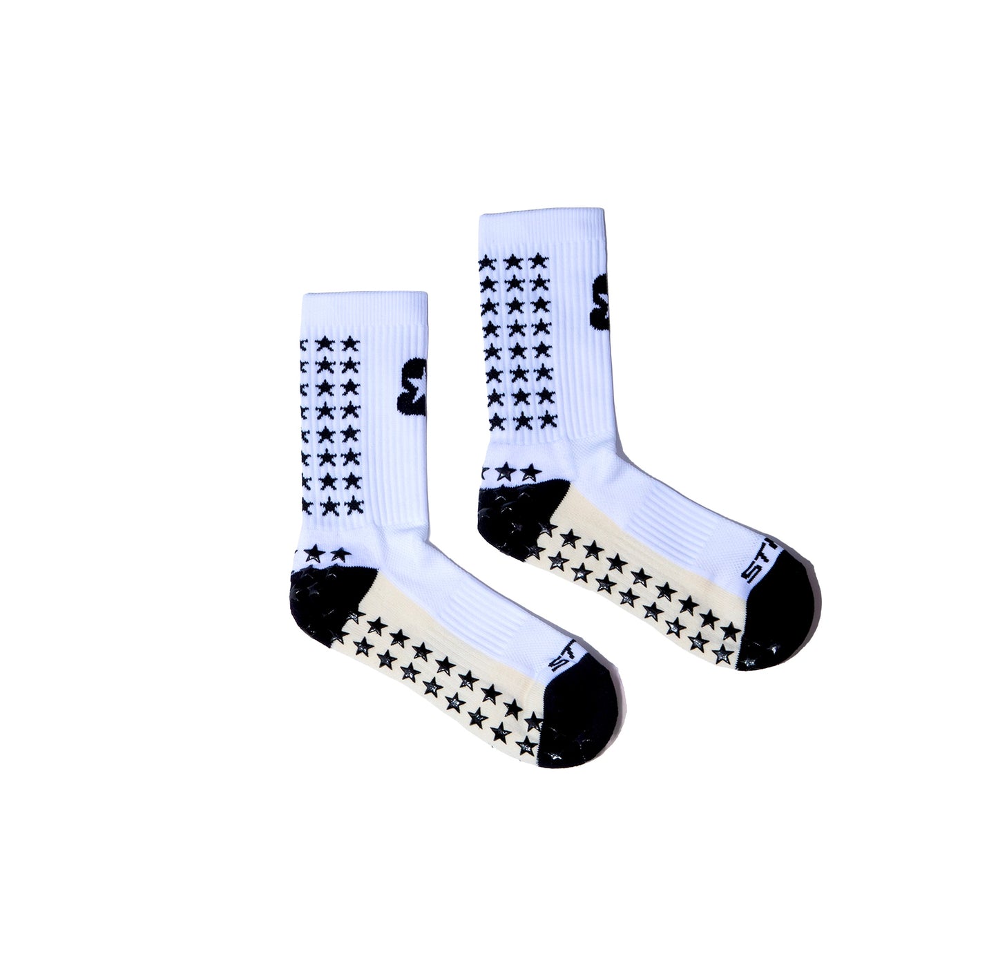 White STRDA STAR Grip Socks