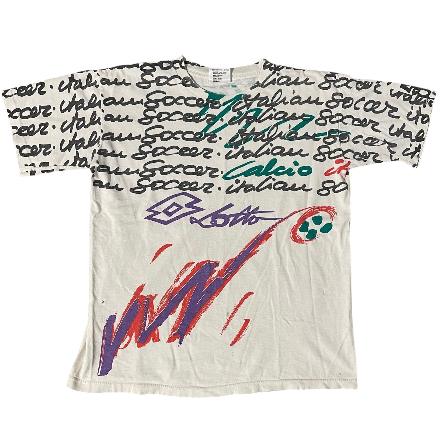 Lotto Soccer Calcio Cursive All Over Print T Shirt