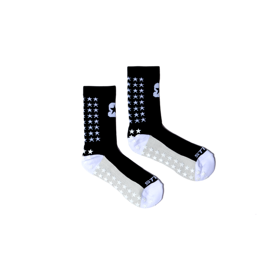 Black STRDA STAR Grip Socks